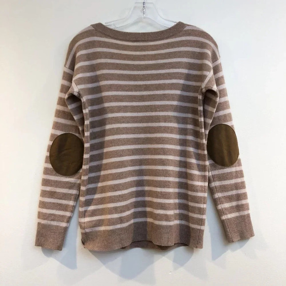 Joie Striped Wool Cashmere Blend Tight Knit Scoop Neck Classic Pullover Sweater - Picture 10 of 10